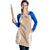 Hawaii Aloha Plumeria Lei Beige Palaka Apron - Polynesian Pride