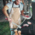 Hawaii Aloha Plumeria Lei Beige Palaka Apron - Polynesian Pride