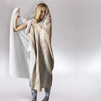 Hawaii Aloha Plumeria Lei Beige Palaka Hooded Blanket - Polynesian Pride