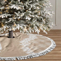 Hawaii Aloha Plumeria Lei Beige Palaka Tree Skirt LT7 - Polynesian Pride