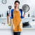 Hawaii Aloha Plumeria Lei Orange Palaka Apron - Polynesian Pride