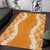 Hawaii Aloha Plumeria Lei Orange Palaka Area Rug - Polynesian Pride