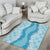 Hawaii Aloha Plumeria Lei Turquoise Palaka Area Rug - Polynesian Pride