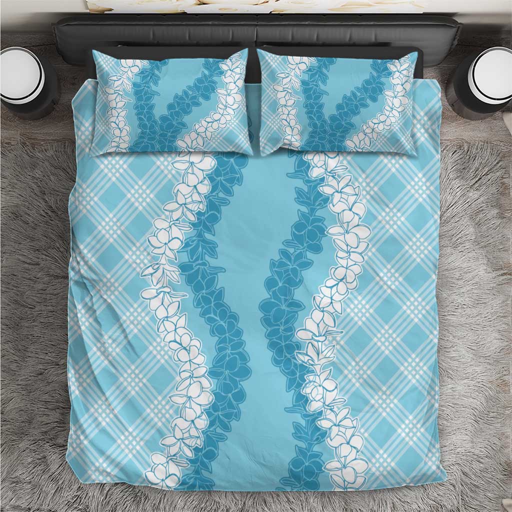 Hawaii Aloha Plumeria Lei Turquoise Palaka Bedding Set - Polynesian Pride