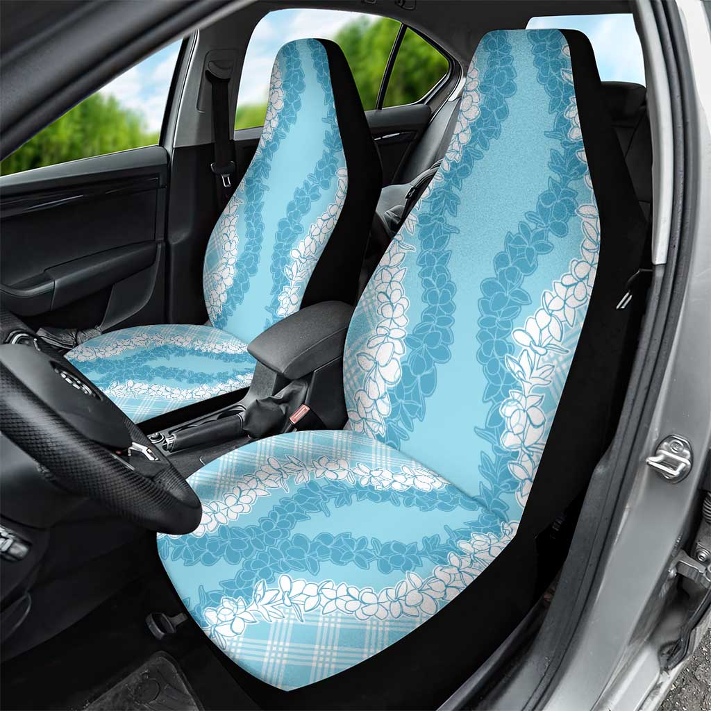 Hawaii Aloha Plumeria Lei Turquoise Palaka Car Seat Cover - Polynesian Pride