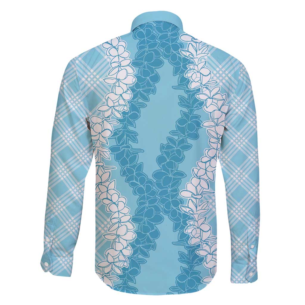 Hawaii Aloha Plumeria Lei Turquoise Palaka Family Matching Tank Maxi Dress and Hawaiian Shirt - Polynesian Pride