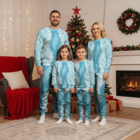 Hawaii Aloha Plumeria Lei Turquoise Palaka Christmas Pajama Set LT7 - Polynesian Pride