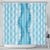 Hawaii Aloha Plumeria Lei Turquoise Palaka Shower Curtain - Polynesian Pride