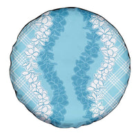Hawaii Aloha Plumeria Lei Turquoise Palaka Spare Tire Cover - Polynesian Pride