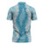 Hawaii Aloha Plumeria Lei Turquoise Palaka Zipper Polo Shirt - Polynesian Pride