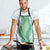 Hawaii Aloha Plumeria Lei Mint Palaka Apron - Polynesian Pride