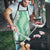 Hawaii Aloha Plumeria Lei Mint Palaka Apron - Polynesian Pride