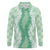 Hawaii Aloha Plumeria Lei Mint Palaka Long Sleeve Polo Shirt - Polynesian Pride