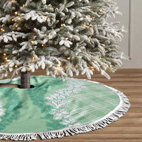 Hawaii Aloha Plumeria Lei Mint Palaka Tree Skirt LT7 - Polynesian Pride