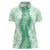 Hawaii Aloha Plumeria Lei Mint Palaka Women Polo Shirt - Polynesian Pride