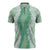 Hawaii Aloha Plumeria Lei Mint Palaka Zipper Polo Shirt - Polynesian Pride