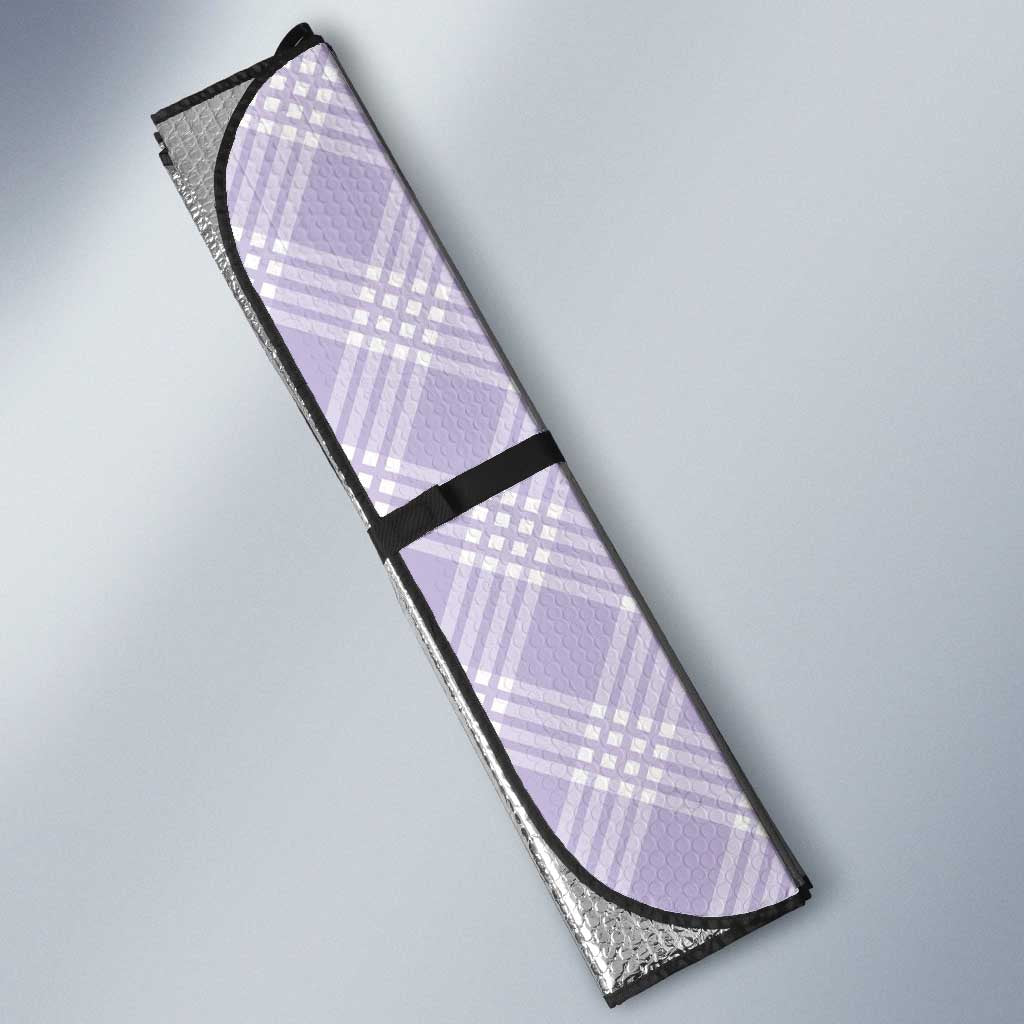 Hawaii Aloha Plumeria Lei Lavender Palaka Auto Sun Shade - Polynesian Pride