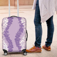 Hawaii Aloha Plumeria Lei Lavender Palaka Luggage Cover - Polynesian Pride