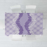 Hawaii Aloha Plumeria Lei Lavender Palaka Tablecloth - Polynesian Pride