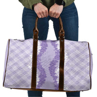 Hawaii Aloha Plumeria Lei Lavender Palaka Travel Bag - Polynesian Pride