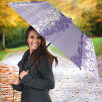 Hawaii Aloha Plumeria Lei Lavender Palaka Umbrella - Polynesian Pride