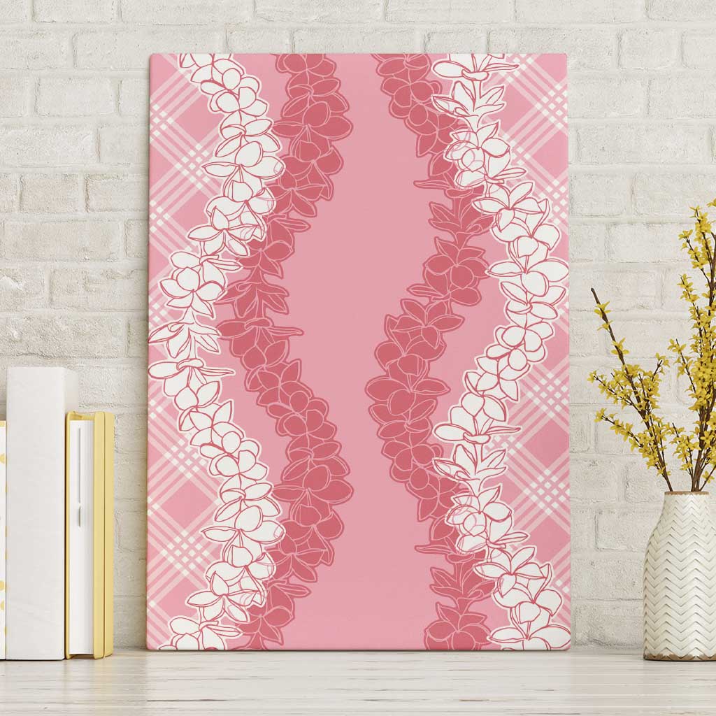 Hawaii Aloha Plumeria Lei Pink Palaka Canvas Wall Art - Polynesian Pride