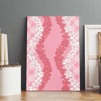 Hawaii Aloha Plumeria Lei Pink Palaka Canvas Wall Art - Polynesian Pride