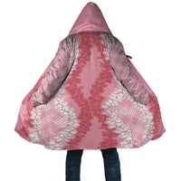 Hawaii Aloha Plumeria Lei Pink Palaka Cloak - Polynesian Pride