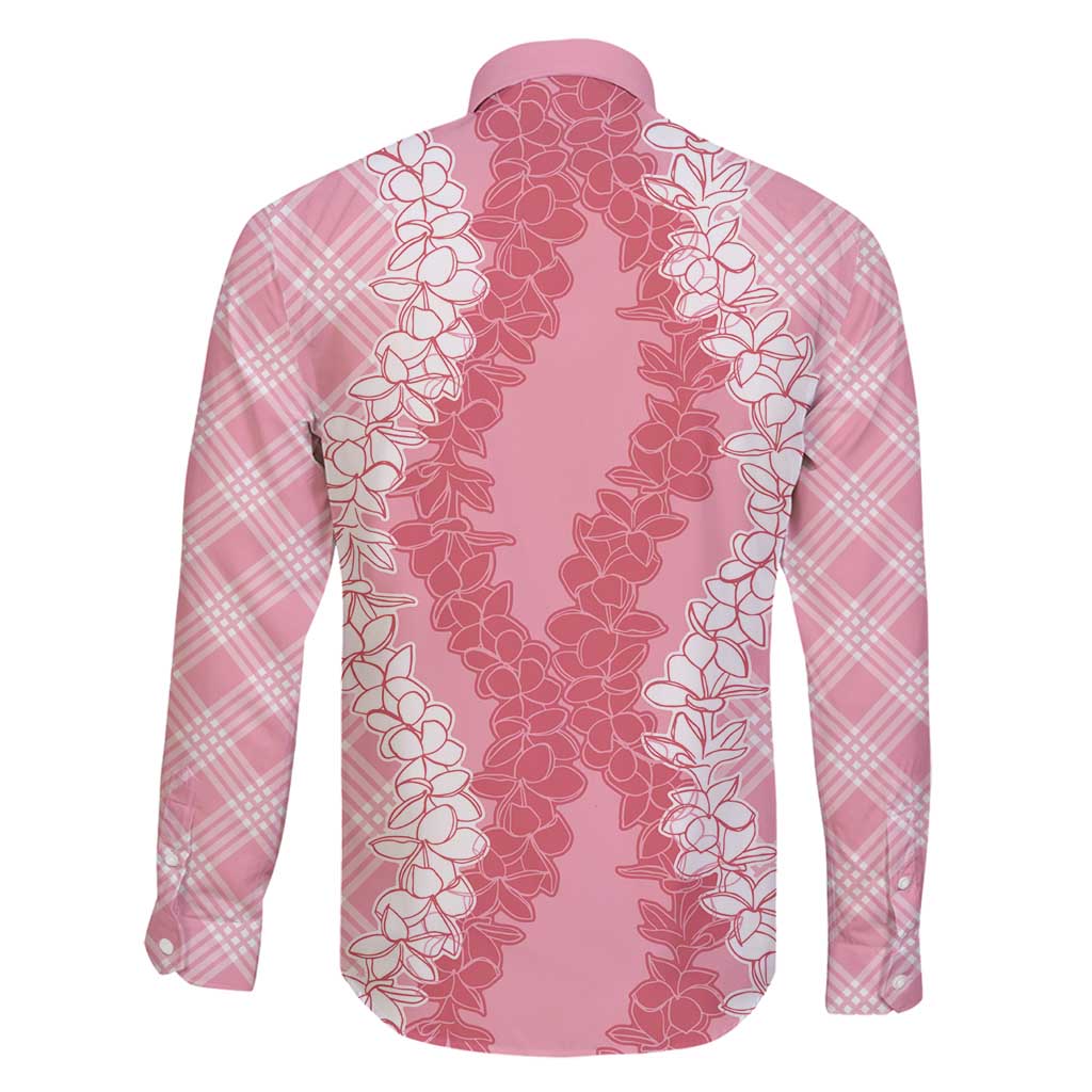 Hawaii Aloha Plumeria Lei Pink Palaka Family Matching Puletasi and Hawaiian Shirt - Polynesian Pride