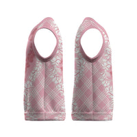Hawaii Aloha Plumeria Lei Pink Palaka Christmas Knitted V-Neck Vest LT7 - Polynesian Pride