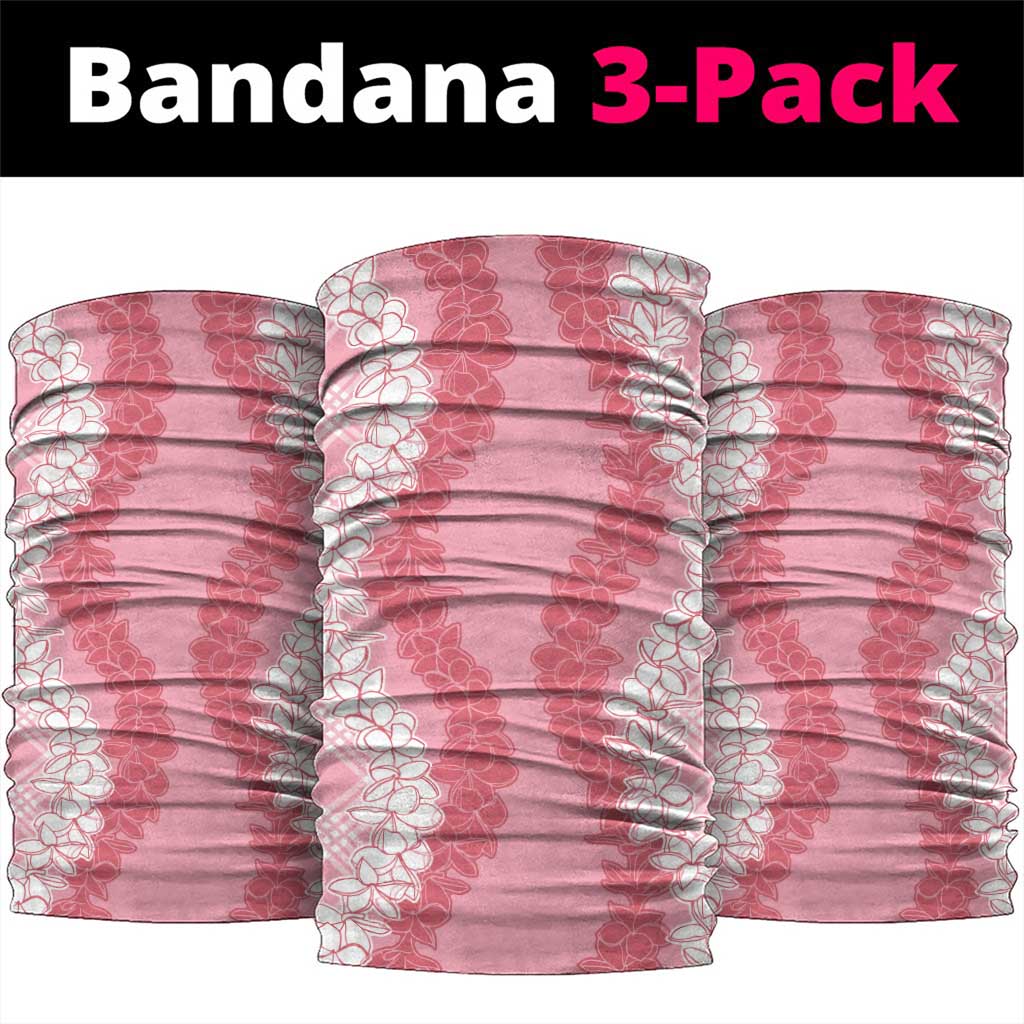 Hawaii Aloha Plumeria Lei Pink Palaka Neck Gaiter - Polynesian Pride