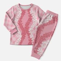 Hawaii Aloha Plumeria Lei Pink Palaka Christmas Pajama Set LT7 Men Pink - Polynesian Pride