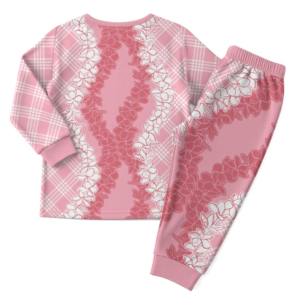 Hawaii Aloha Plumeria Lei Pink Palaka Christmas Pajama Set LT7 - Polynesian Pride