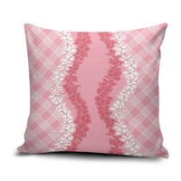 Hawaii Aloha Plumeria Lei Pink Palaka Pillow Cover - Polynesian Pride