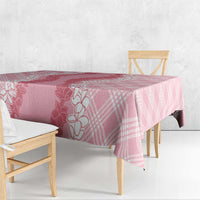 Hawaii Aloha Plumeria Lei Pink Palaka Tablecloth - Polynesian Pride