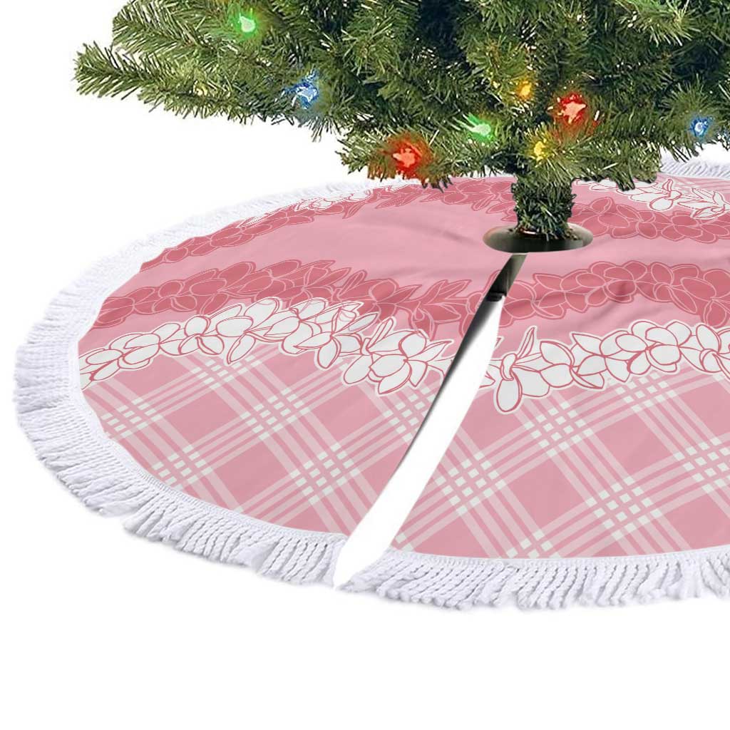 Hawaii Aloha Plumeria Lei Pink Palaka Tree Skirt LT7 - Polynesian Pride