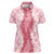 Hawaii Aloha Plumeria Lei Pink Palaka Women Polo Shirt - Polynesian Pride