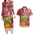 Mele Kalikimaka Hawaii Christmas Couples Matching Long Sleeve Bodycon Dress and Hawaiian Shirt Pineapple Party LT7 Red - Polynesian Pride