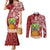 Mele Kalikimaka Hawaii Christmas Couples Matching Mermaid Dress and Long Sleeve Button Shirt Pineapple Party LT7 Red - Polynesian Pride