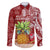 Mele Kalikimaka Hawaii Christmas Family Matching Long Sleeve Bodycon Dress and Hawaiian Shirt Pineapple Party LT7 Dad's Shirt - Long Sleeve Red - Polynesian Pride