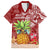 Mele Kalikimaka Hawaii Christmas Family Matching Off Shoulder Long Sleeve Dress and Hawaiian Shirt Pineapple Party LT7 Dad's Shirt - Short Sleeve Red - Polynesian Pride