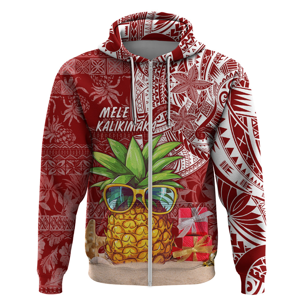 Mele Kalikimaka Hawaii Christmas Hoodie Pineapple Party LT7 - Polynesian Pride