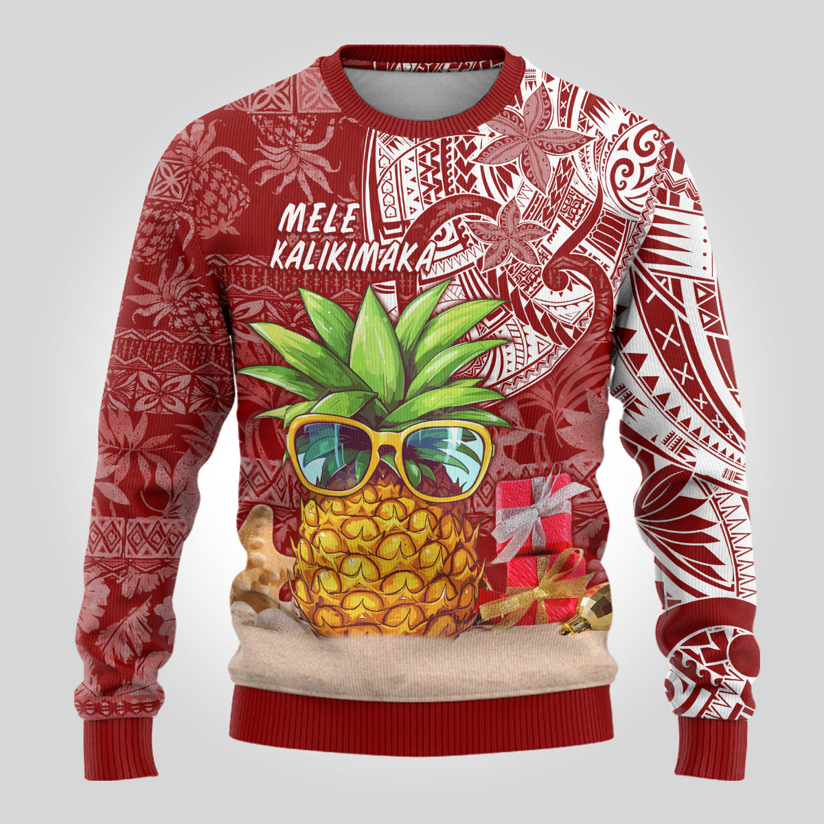 Mele Kalikimaka Hawaii Christmas Ugly Christmas Sweater Pineapple Party LT7 - Polynesian Pride