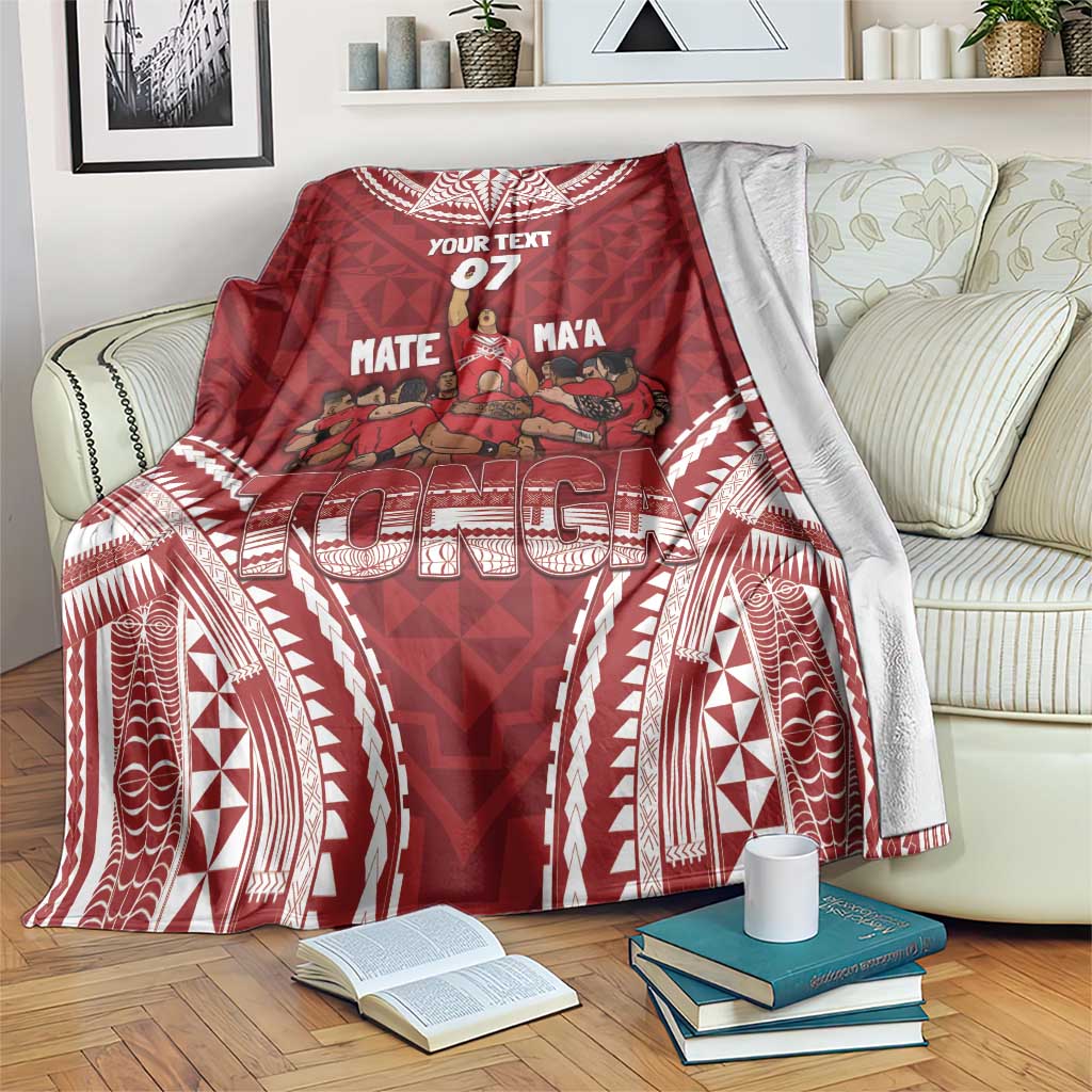 Personalized Mate Maa Tonga Rugby Blanket Ofa Atu Tonga