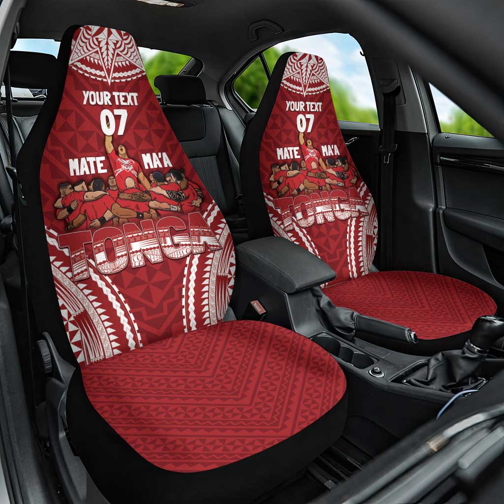 Personalized Mate Maa Tonga Rugby Car Seat Cover Ofa Atu Tonga