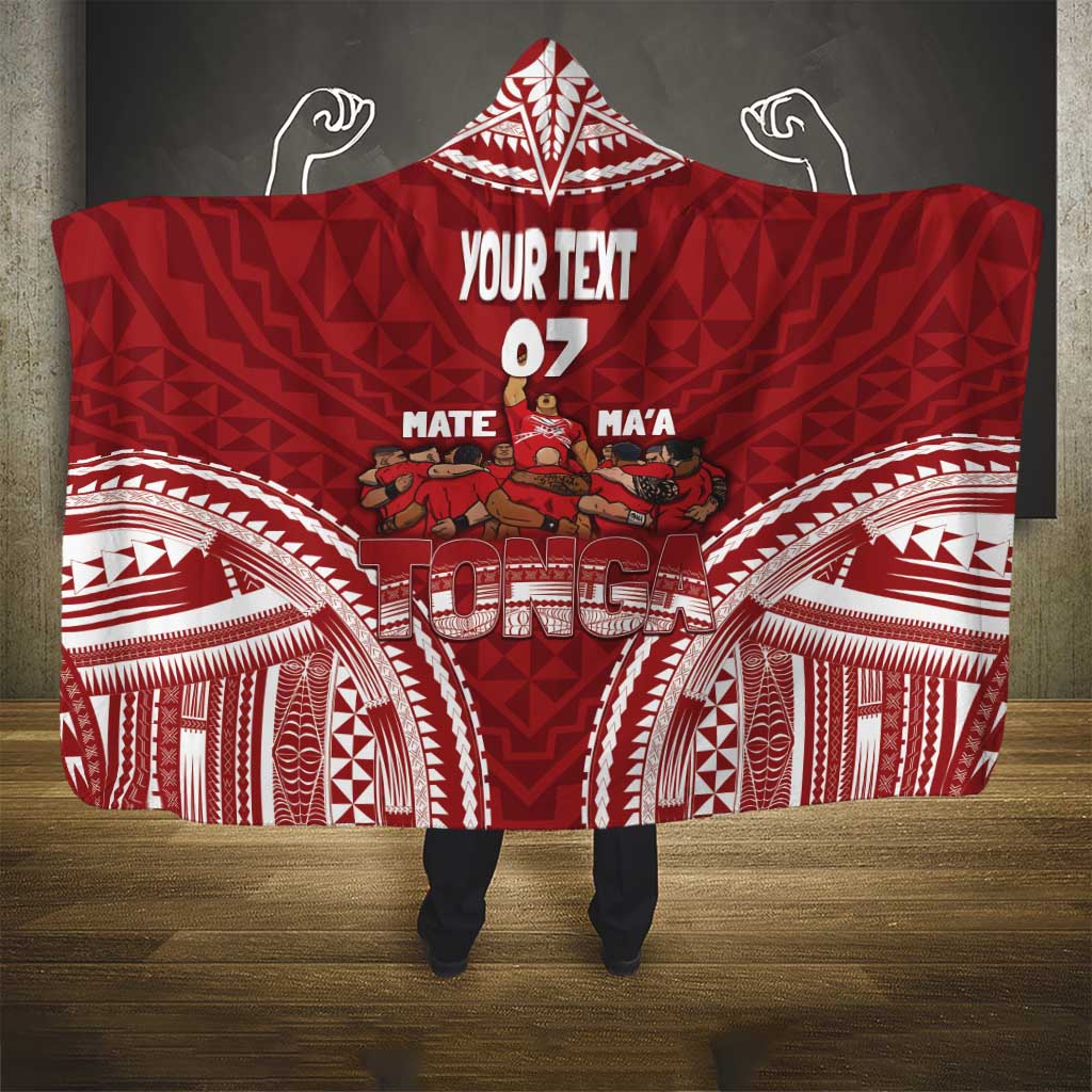 Personalized Mate Maa Tonga Rugby Hooded Blanket Ofa Atu Tonga
