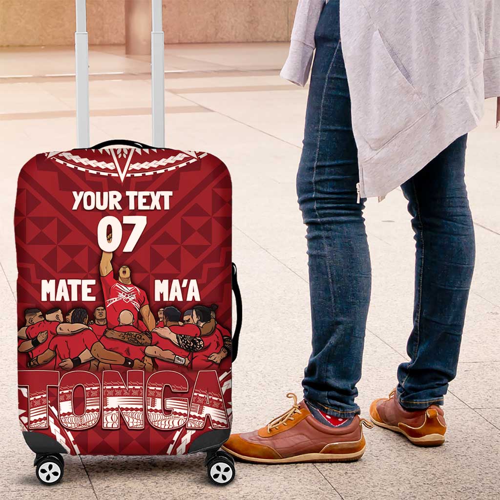 Personalized Mate Maa Tonga Rugby Luggage Cover Ofa Atu Tonga