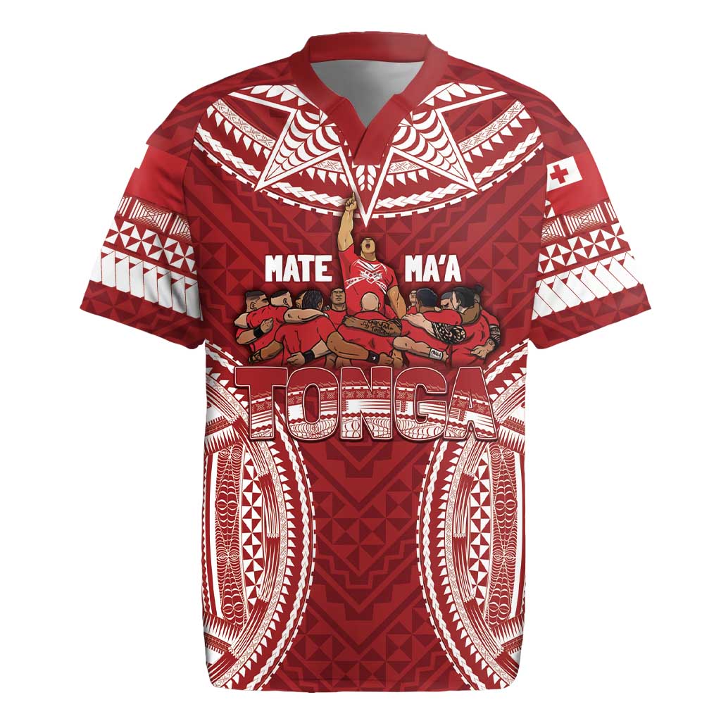 Mate Maa Tonga Rugby Personalized Rugby Jersey Ofa Atu Tonga LT7 Red - Polynesian Pride