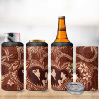Hawaii Plumeria 4 in 1 Can Cooler Tumbler Hau'oli la Makuahine Sunburned