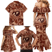 Hawaii Plumeria Family Matching Mermaid Dress and Hawaiian Shirt Hau'oli la Makuahine Sunburned LT7 - Polynesian Pride